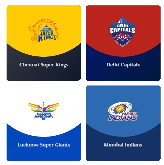 chennai super kings vs dehli capitals vs lucnow super giant vs mumbai indians on melbet ipl