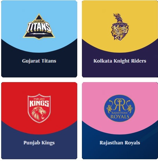 gujarat titans vs kolkat knight riders vs punjab kings vs rajasthan royals betting on ipl melbet